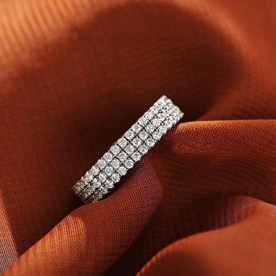 Luxury Pave Eternity Wedding Band For Women-Maxinejewelry